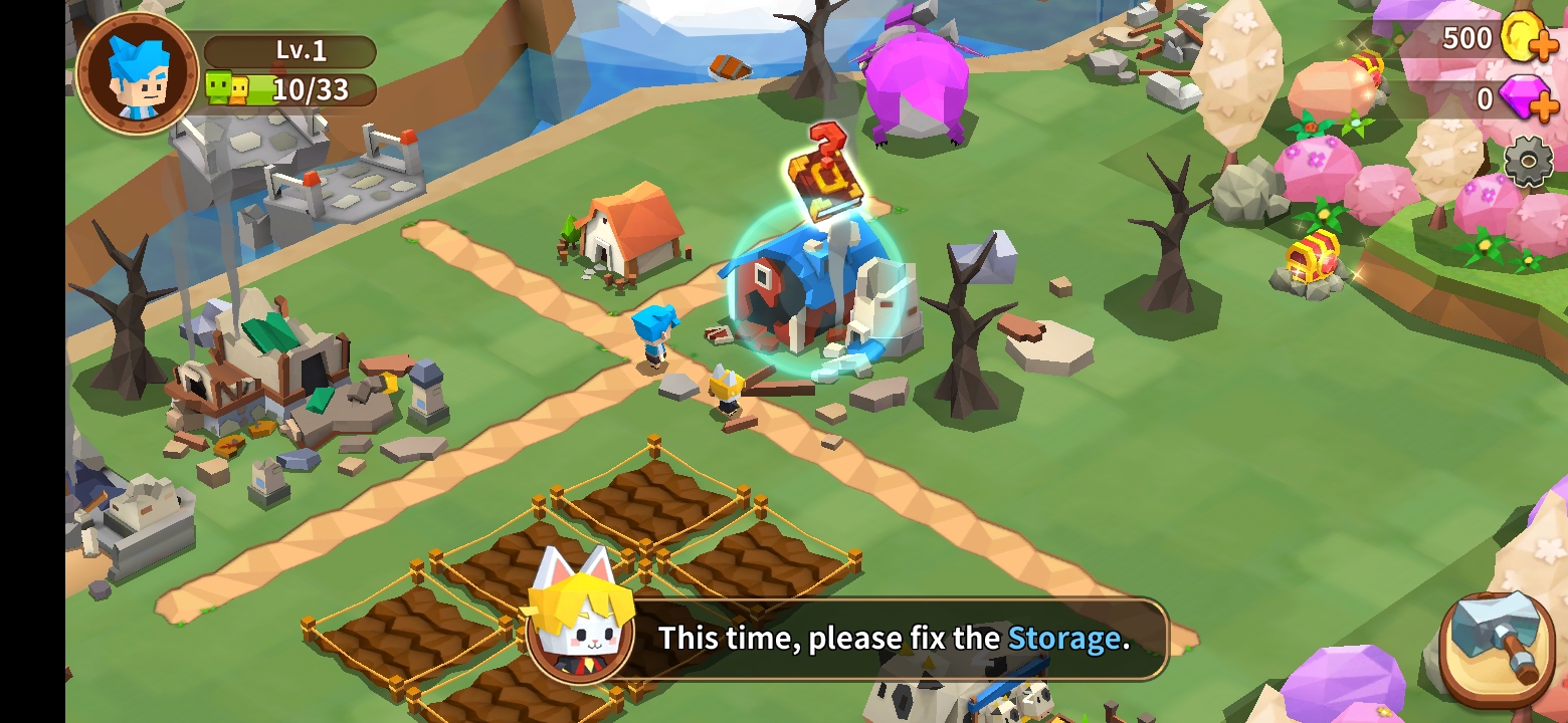 Tampilan dari suasana bermain di Fantasy Town (sumber: Garena)