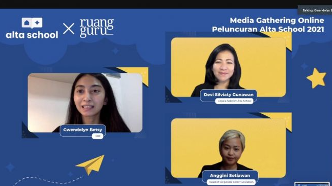 Cuplikan acara peluncuran virtual Altha School (Dok. Ruangguru)