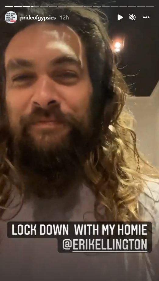 Jason Momoa merekam aktivitasnya saat isolasi (Dok. Jason Momoa/Instagram)
