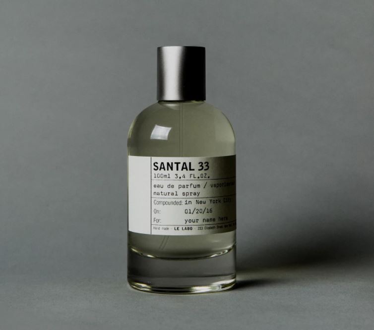 Le Labo Santal 33, Louis Vuitton Imagination, Diptyque Orphéon & Calvin Klein Eternity for Men. (Dok. Le Labo, LV, Diptyque, CK)