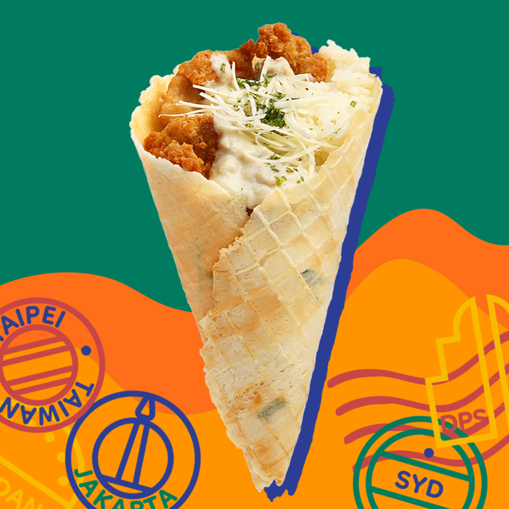 Menu K-JU Chicken Mushroom Waffle Cone. (Dok. Yummykitchen/Prochiz)