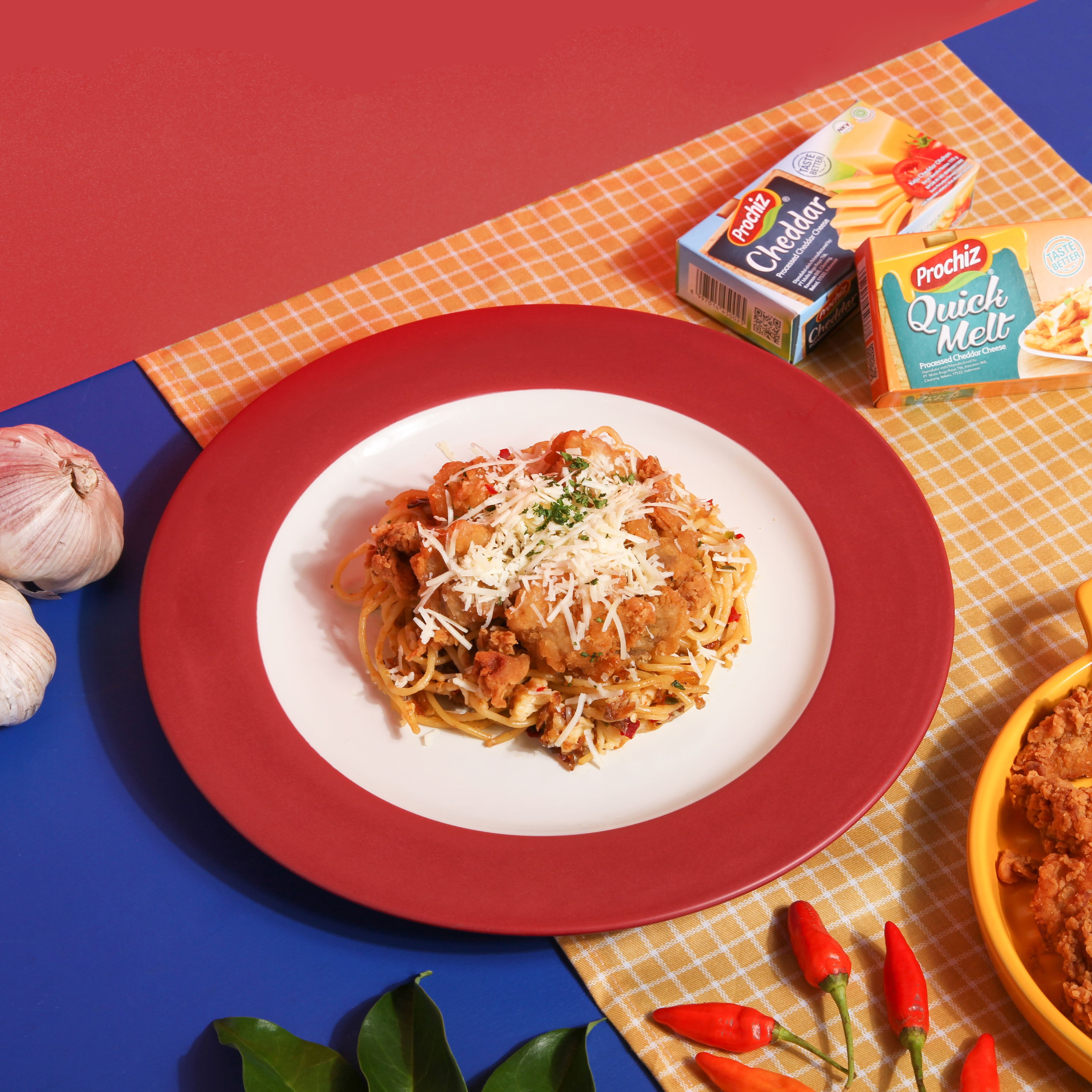 Menu K-JU Spaghetti Ayam Mercon. (Dok. Yummykitchen/Prochiz)