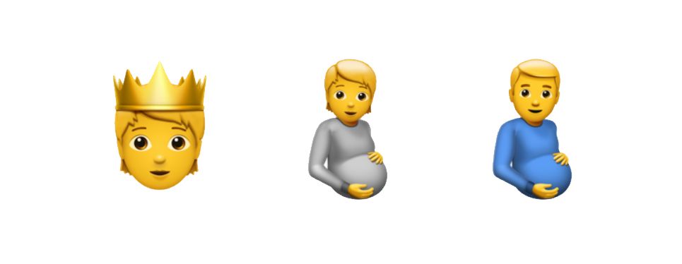 Emoji pria hamil Apple (dok. Emojipedia)
