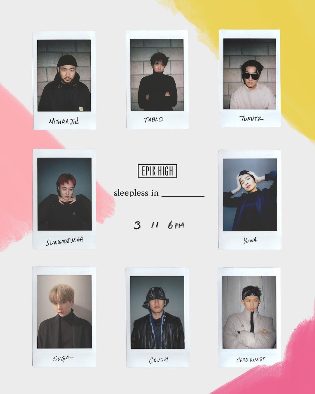 Lineup featuring album sleepless in __________. (Dok. Instagram @blobyblo)