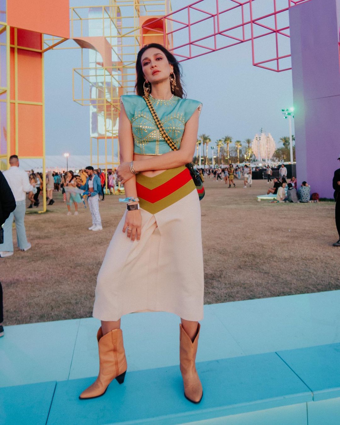 Luna Maya saat datang ke Coachella (Sumber gambar: Luna Maya/Instagram)
