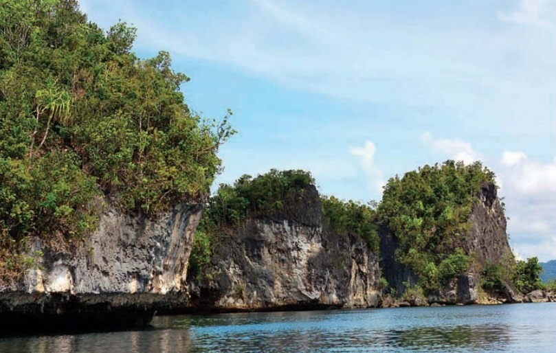Karst yang menjadi daya tarik Kabui, Raja Ampat, Papua Barat (sumber gambar: Hypeabis/Roni Yunianto)