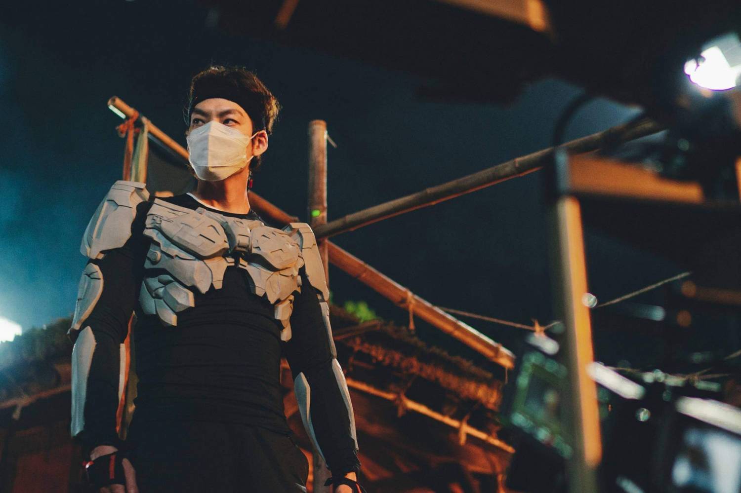 Cuplikan proses syuting film Alienoid. (Sumber gambar: Caper Film/CJ E&M)