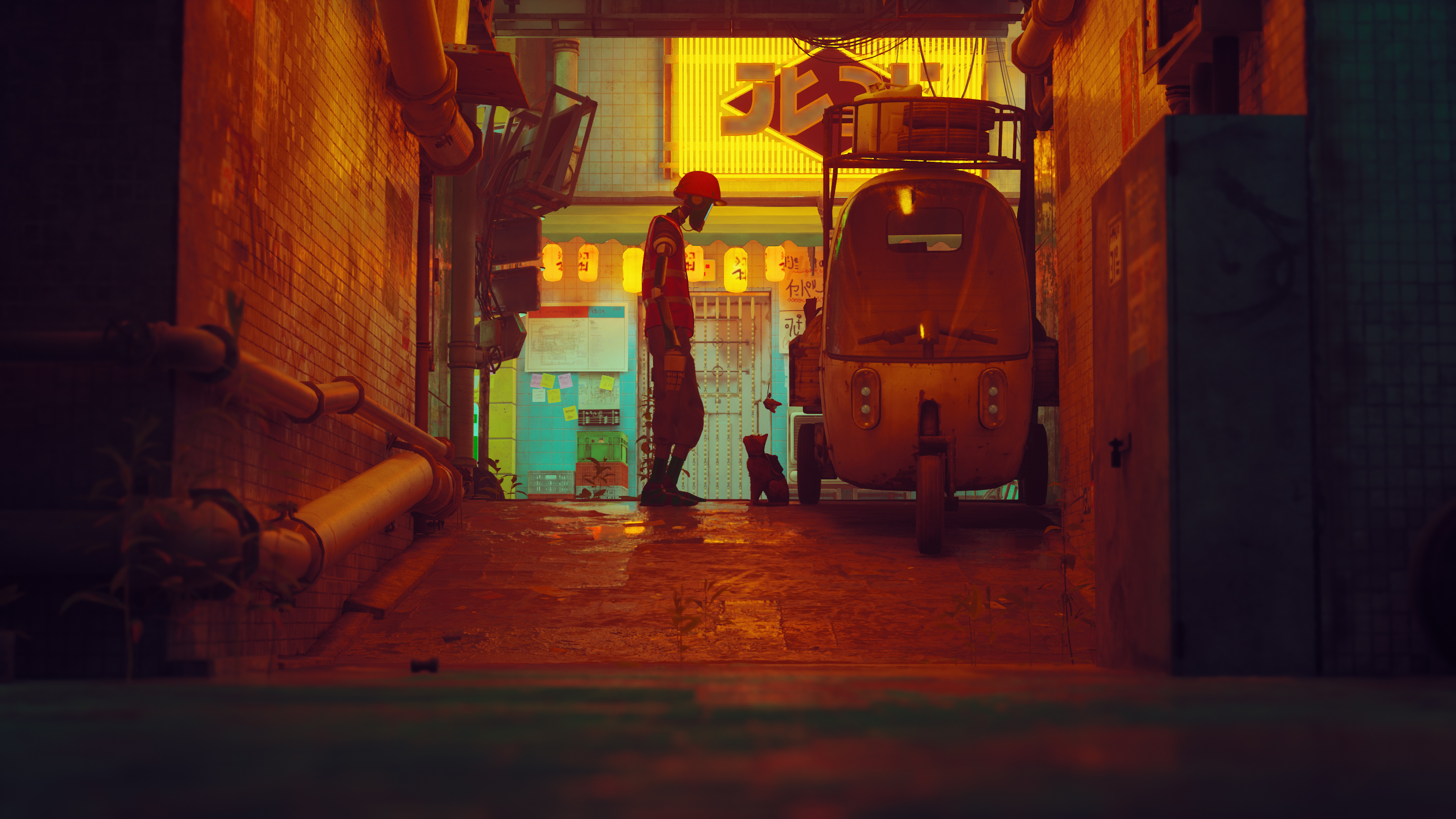 Cuplikan gameplay gim video Stray. (Sumber gambar: Annapurna Interactives)