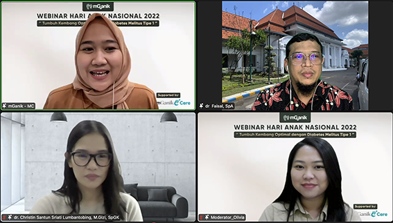 Webinar Hari Anak Nasional 2022 bertajuk Tumbuh Kembang Optimal dengan Diabetes Melitus Tipe 1  (Sumber gambar: mGanik Group)