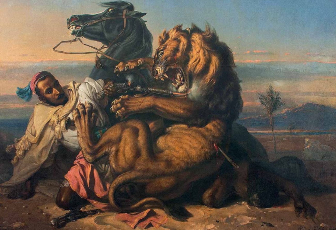 Perkelahian dengan Singa (Sumber gambar: Indonesia Semangat Dunia)