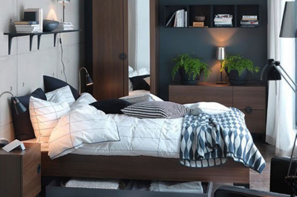 Iludtrasi kamar dengan tanaman  (seumber furnizing.com)