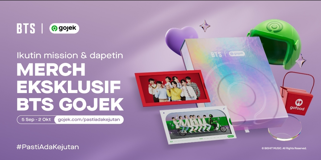 Misi Gojek unruk dapat marchandise BTS