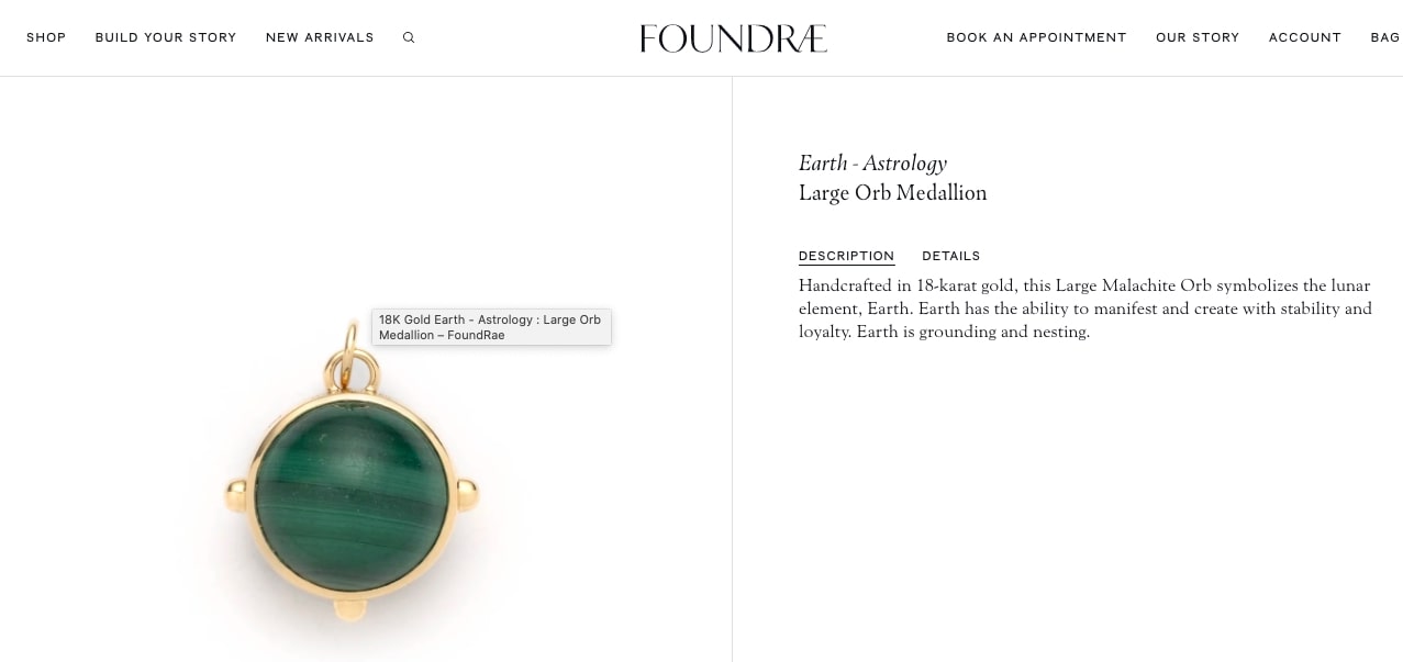Liontin Foundrae (Sumber gambar: Foundrae)