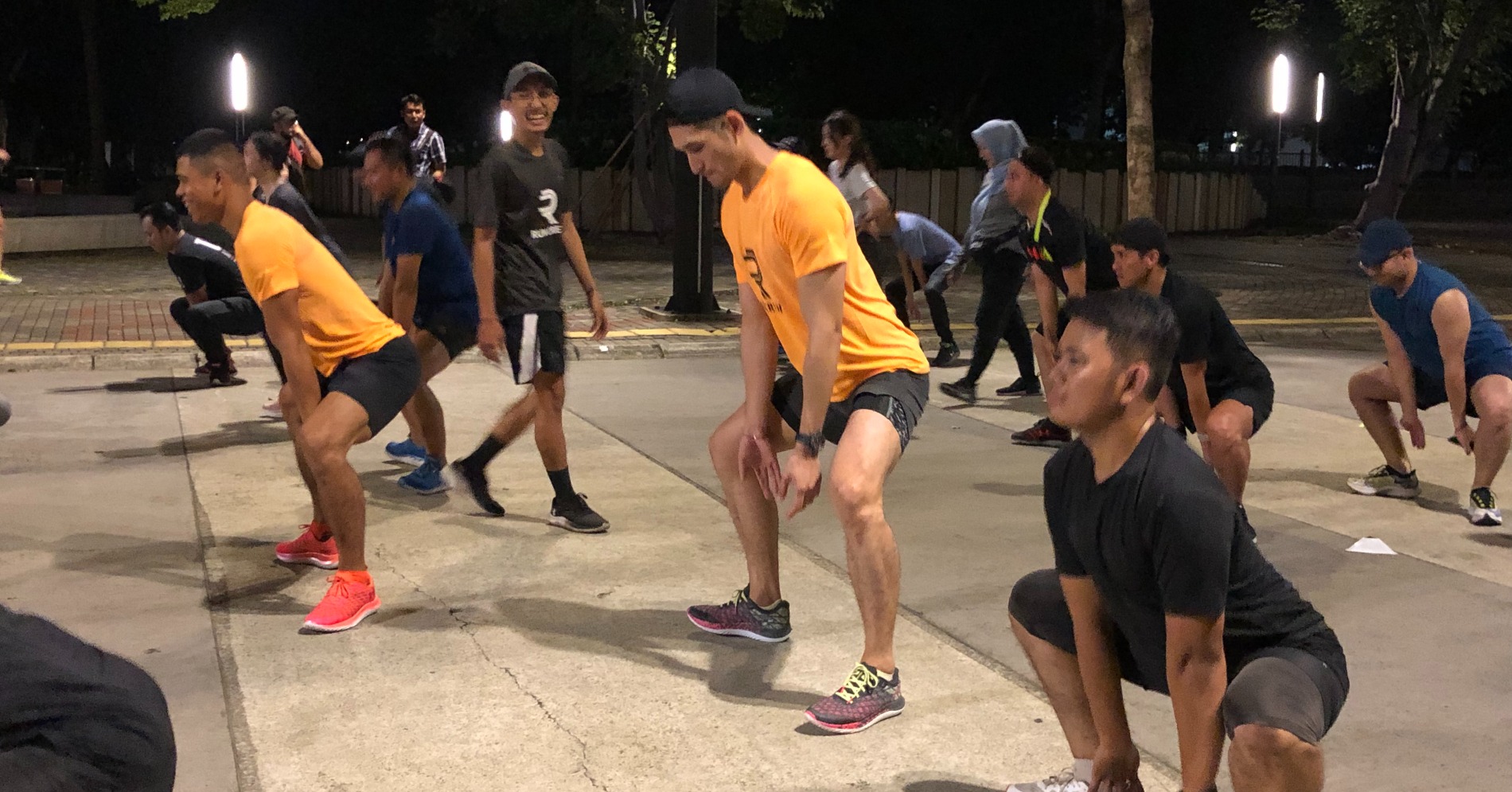 Pelatihan aktivitas otot bersama UA Run Crew (Sumber gambar: Indah Permata Hati/Hypeabis.id)