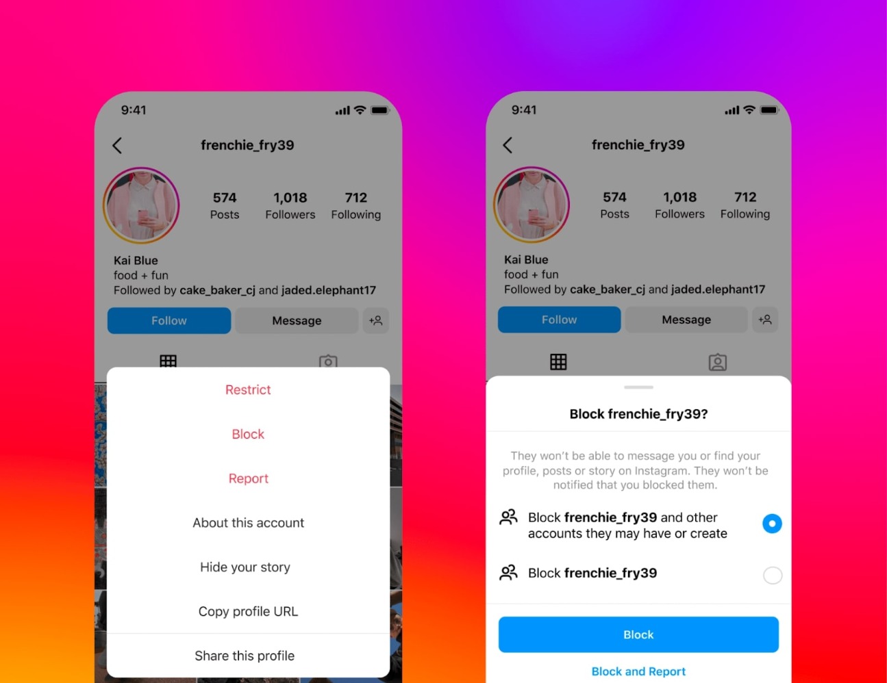Tampilan multi-blokir pada Instagram. (Sumber gambar: Meta)