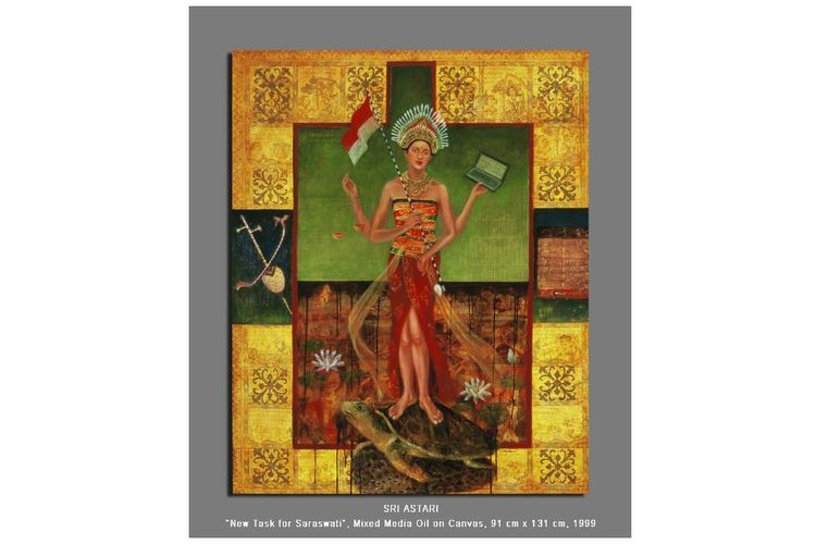karya A New Task for Saraswati (sumber gambar: Sri Astari)