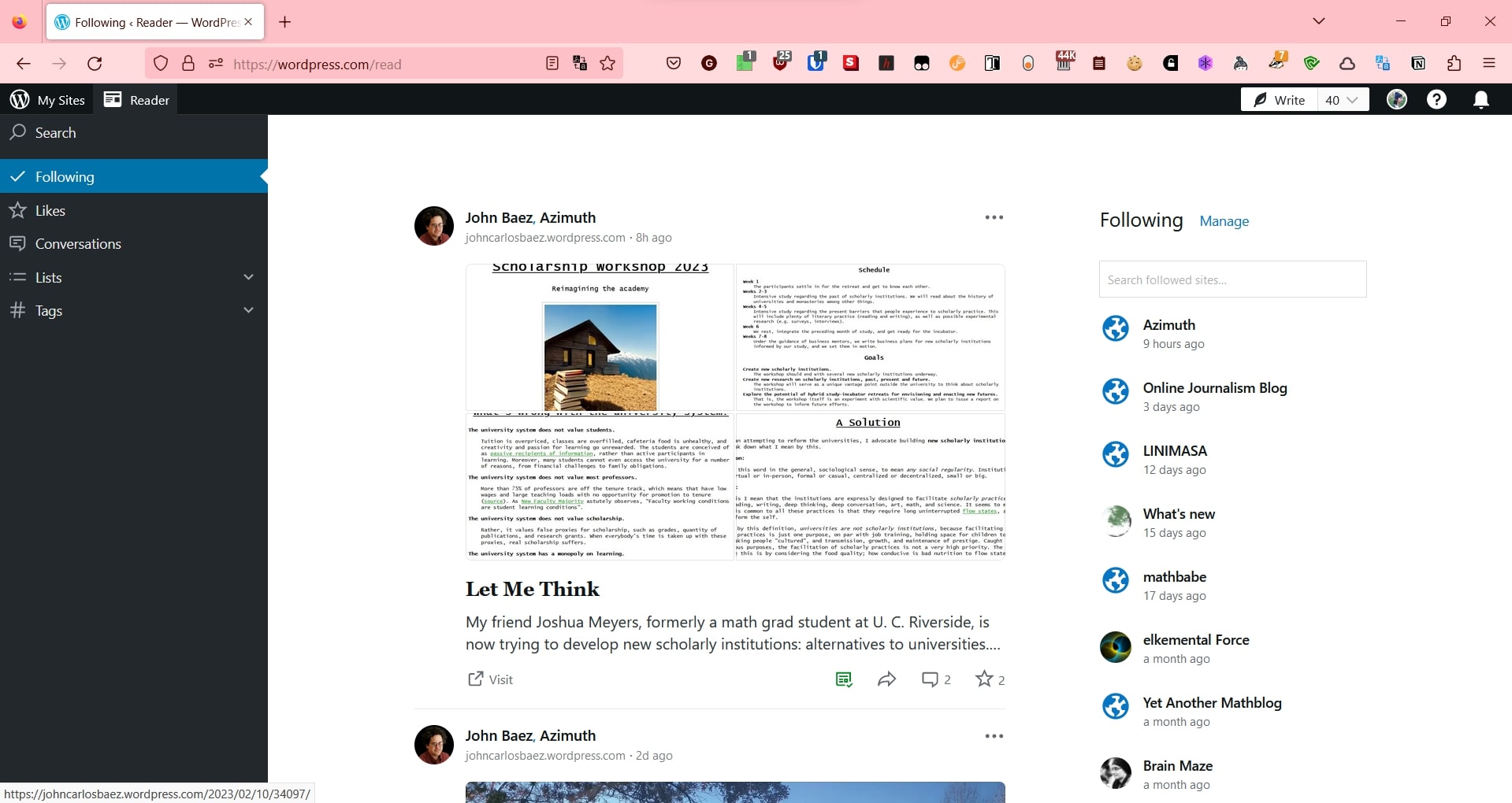 Ilustrasi Wordpress (tangkapan layar)
