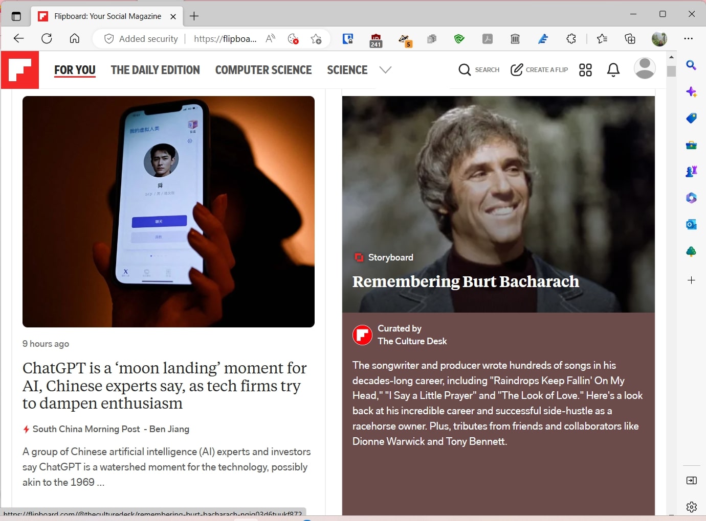 Flipboard (tangkapan layar)