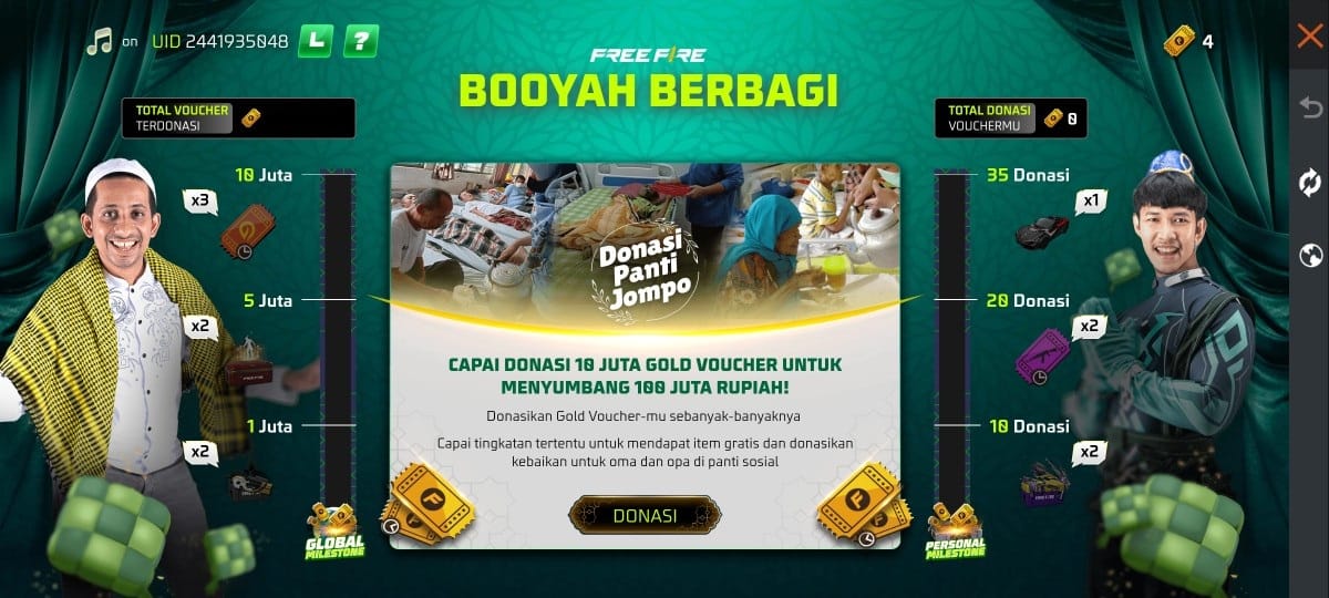 Free Fire Booyah Gak Lupa Ibadah (Sumber Foto: Free Fire)