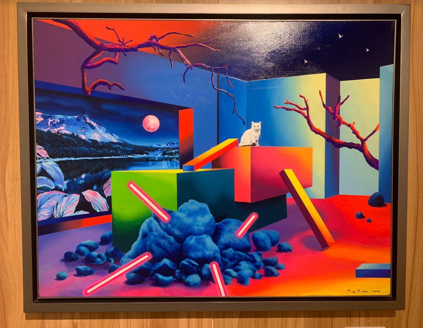 Koleksi karya pameran tunggal Rahayu Retnaningrum berjudul Tension Attention di Artsphere Gallery, Jakarta. (Sumber gambar: Hypeabis.id/Luke Andaresta)
