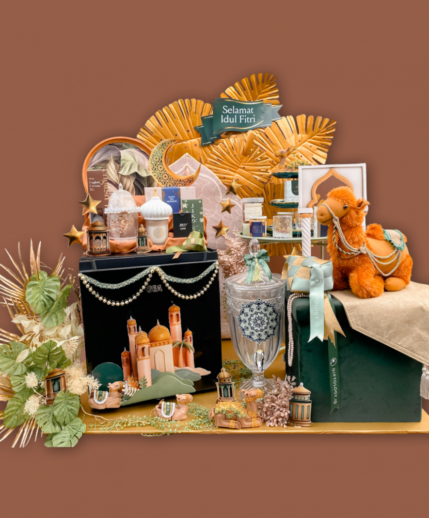 Ilustrasi hampers Lebaran (Sumber gambar: Giftology)