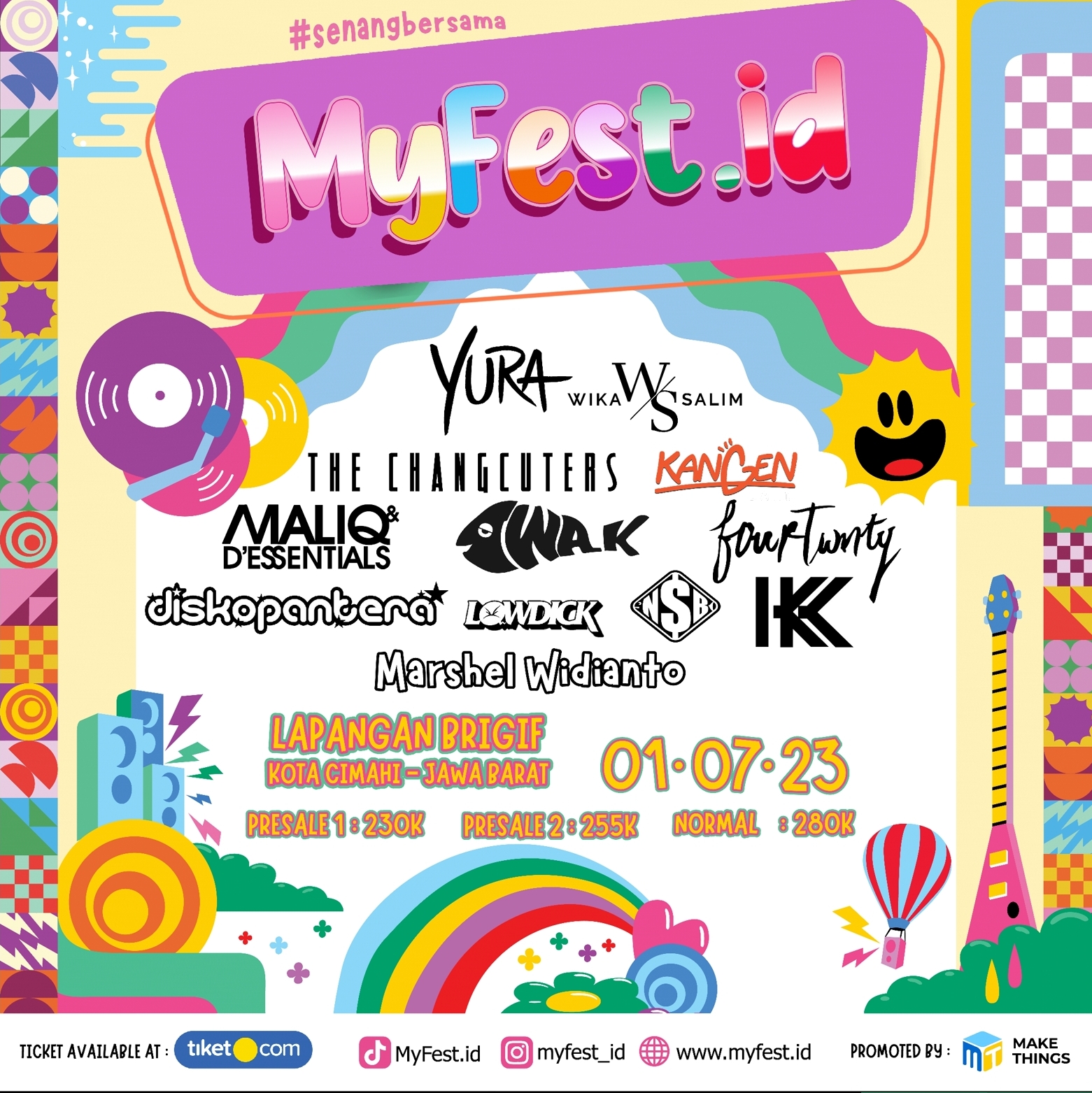Deretan lineup di MyFest.ID (Sumber gambar: Make Things)