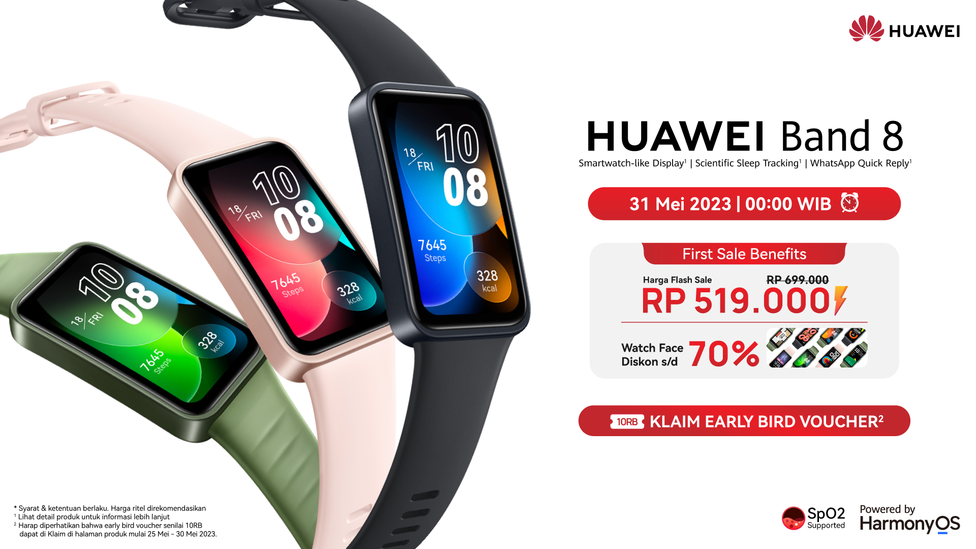 Huawei Band 8 (Sumber gambar: Huawei Indonesia)