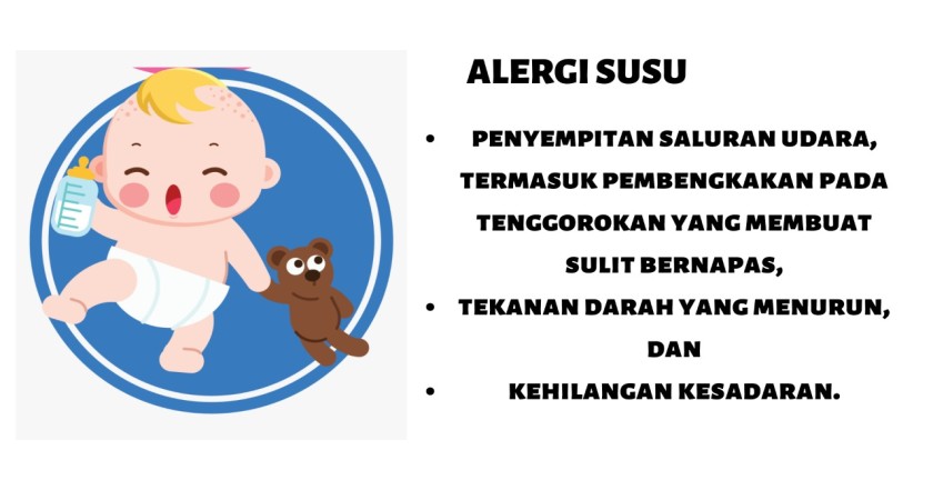 Ilustrasi alergi pada susu sapi (sumber foto: Kemenkes)