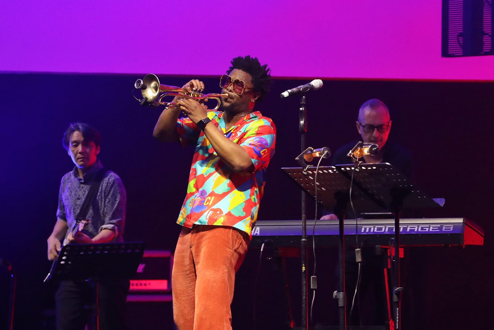 Maurice Brown With Brian Simpson Playing The Song Herb Alpert tampil pada hari kedua BNI Java Jazz Festival 2023 di JIExpo Kemayoran, Jakarta, Sabtu  (3/6/2023).  (Foto: Eusebio Chrysnamurti/Hypeabis.id)