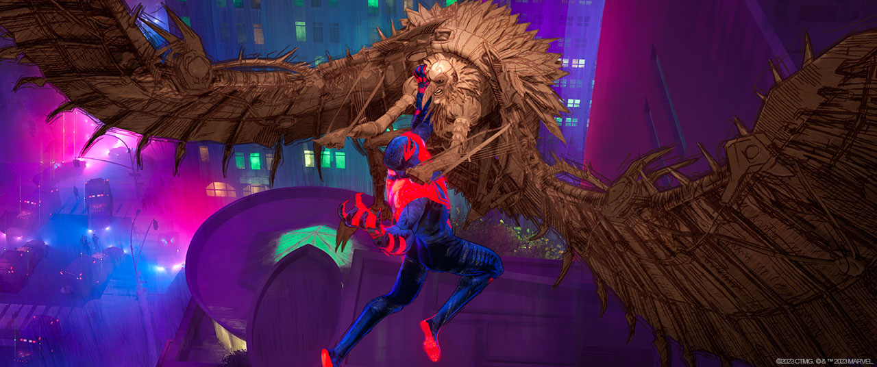 Salah satu scene dalam film  (Sumber gambar: acrossthespiderverse.movie) 