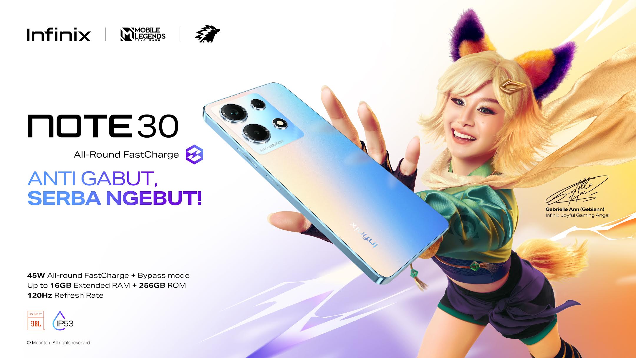 Infinix Note 30 berkolaborasi dengan MLBB dan Onic Esport