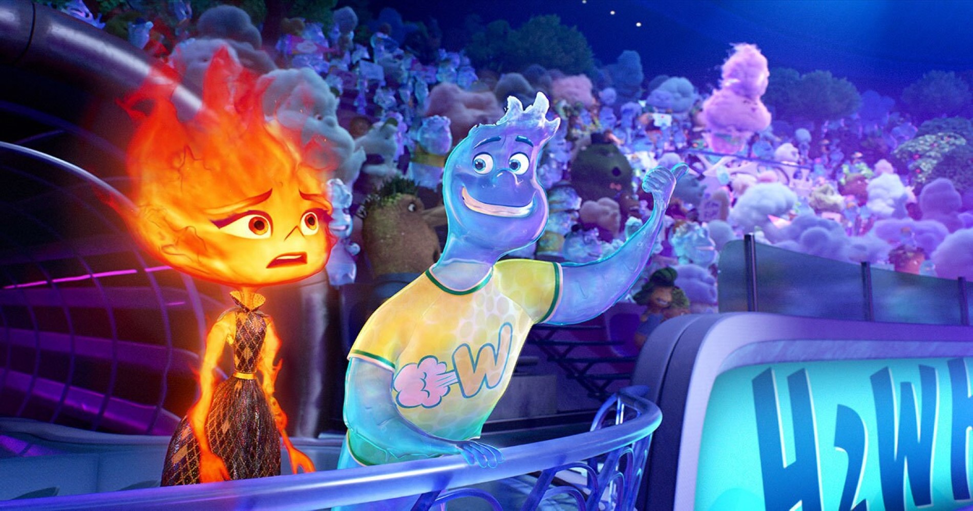 Ember dan Wade dalam film Elemental (sumber Foto: Disney)