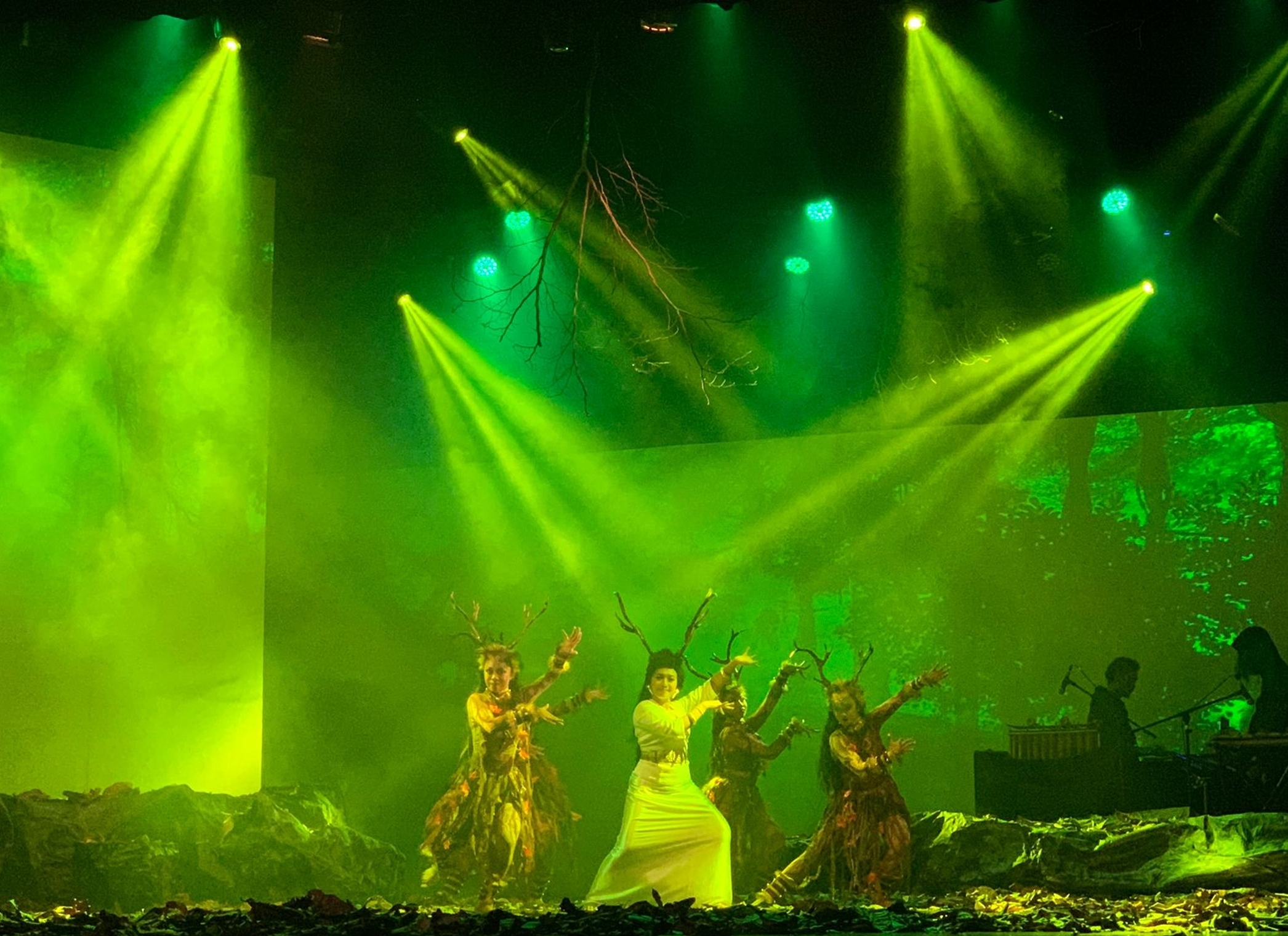 Pementasan teater monolog Drupadi: Apa Karena Aku Perempuan, Jumat (2/6/2023) di Gedung Kesenian Jakarta (sumber gambar: Hypeabis.id/Luke Andaresta)