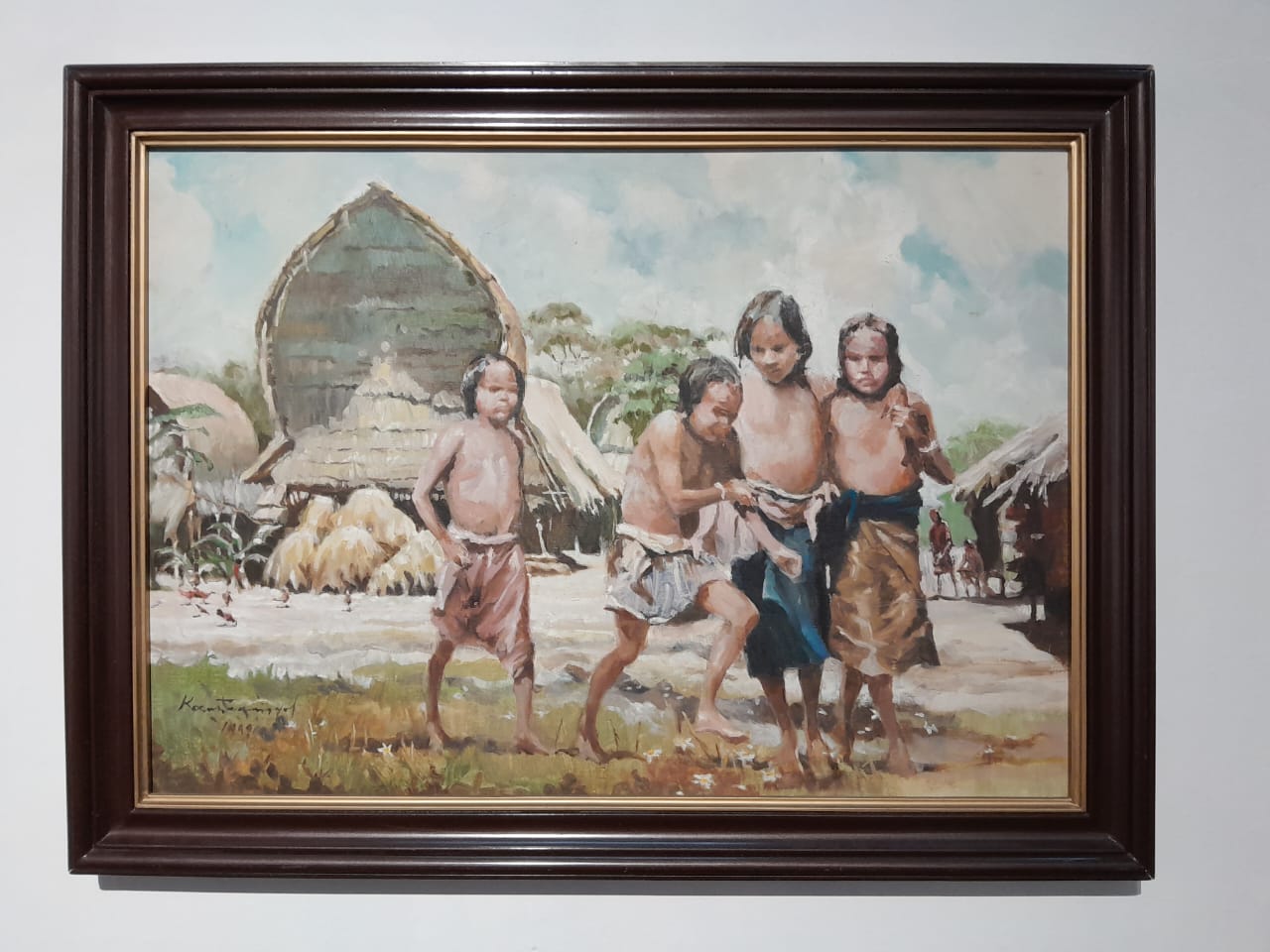 Karya berjudul Anak-anak Sasak (Sumber gambar: Hypeabis.id/ Yudi Supriyanto)