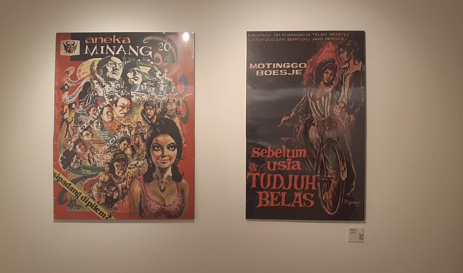 Beberapa karya poster Delsy Syamsumar (sumber gambar Hypeabi.id/ Prasetyo agung)