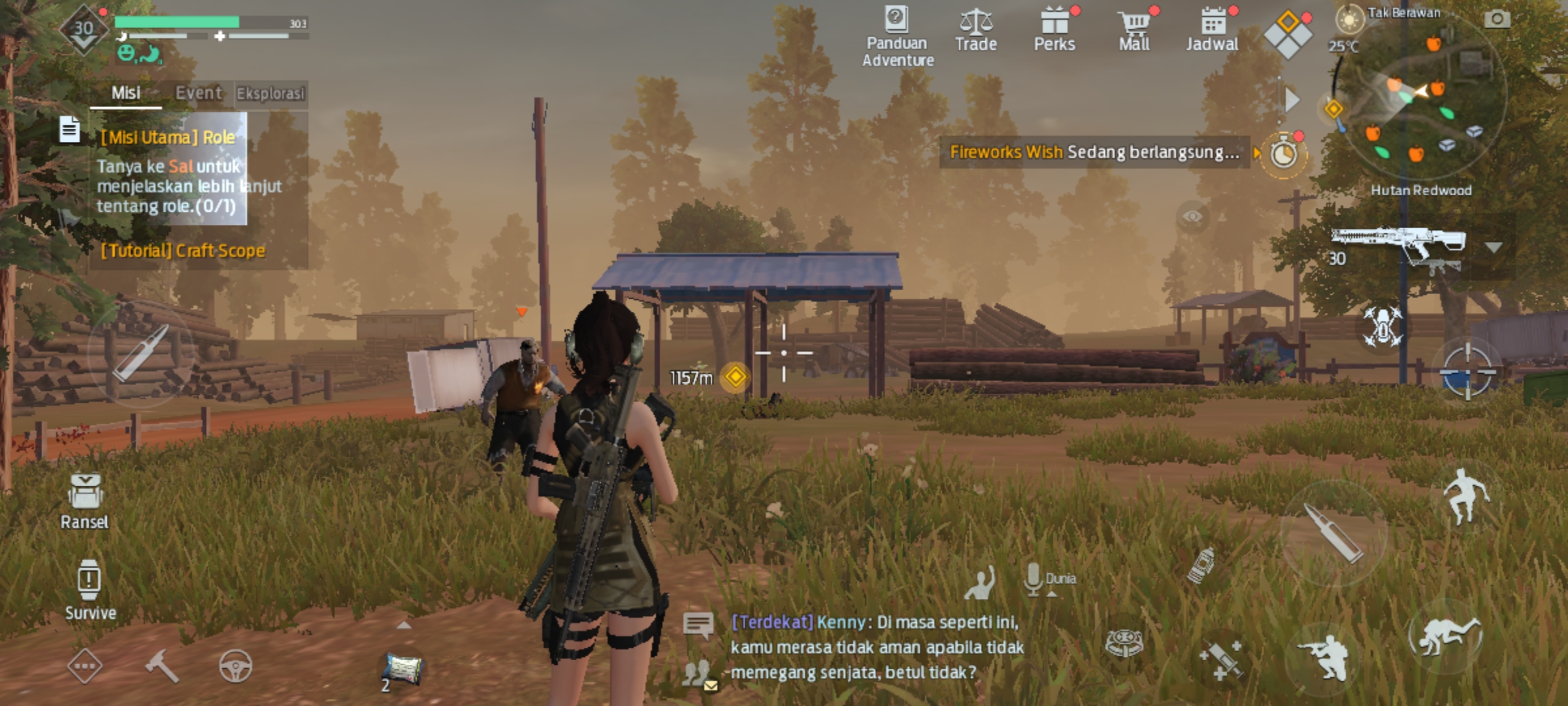Undawn Gim Bertema Zombie (Tangkapan layar game Undawn versi early access