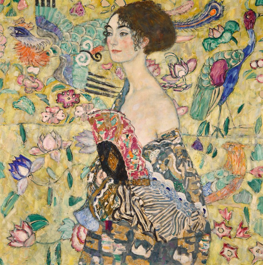 Lukisan Dame mit Fächer atau Lady with Fan (sumber gambar Sotheby