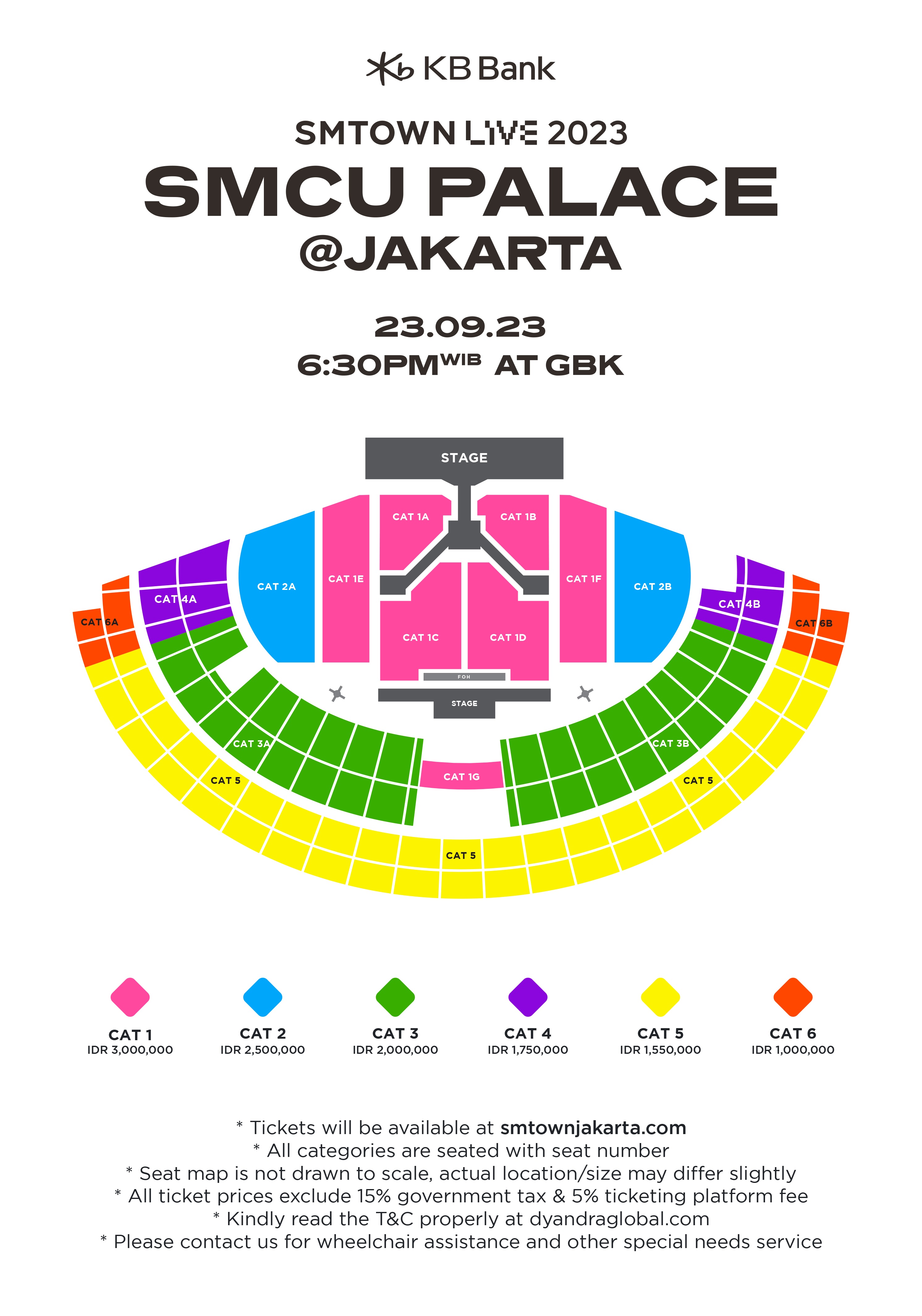 Denah konser SMTOWN LIVE 2023 SMCU PALACE (Sumber gambar: SMTWONJakarta.com