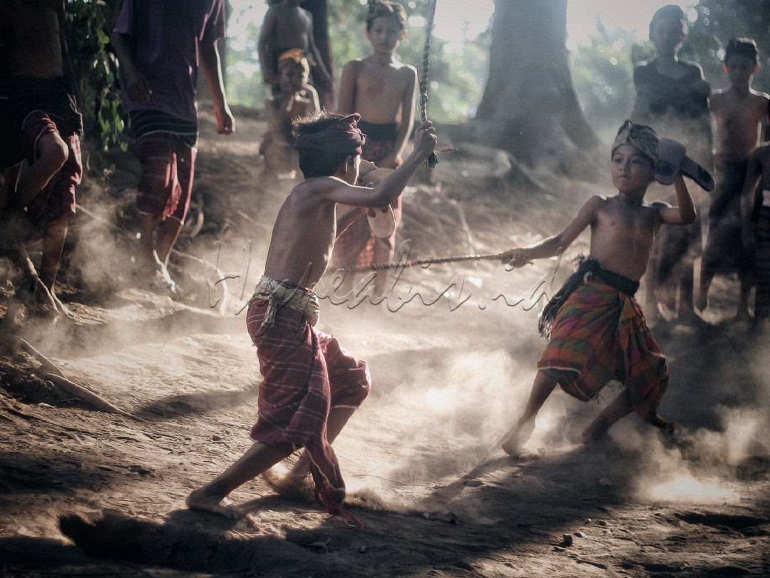 Tradisi Peresean Merupakan seni tari perang dalam ketangguhan prajurit pada zaman nya,yang salah satunya diyakini dalam ritual untuk meminta hujan di kala musim kemarau. <br />
tradisi ini berasal dari pulau lombok-ntb.