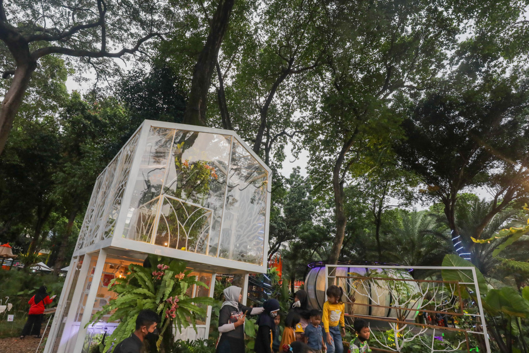Pameran Pertamanan Flora dan Fauna (Flona) Tahun 2022 digelar di Taman Lapangan Banteng, Jakarta Pusat.