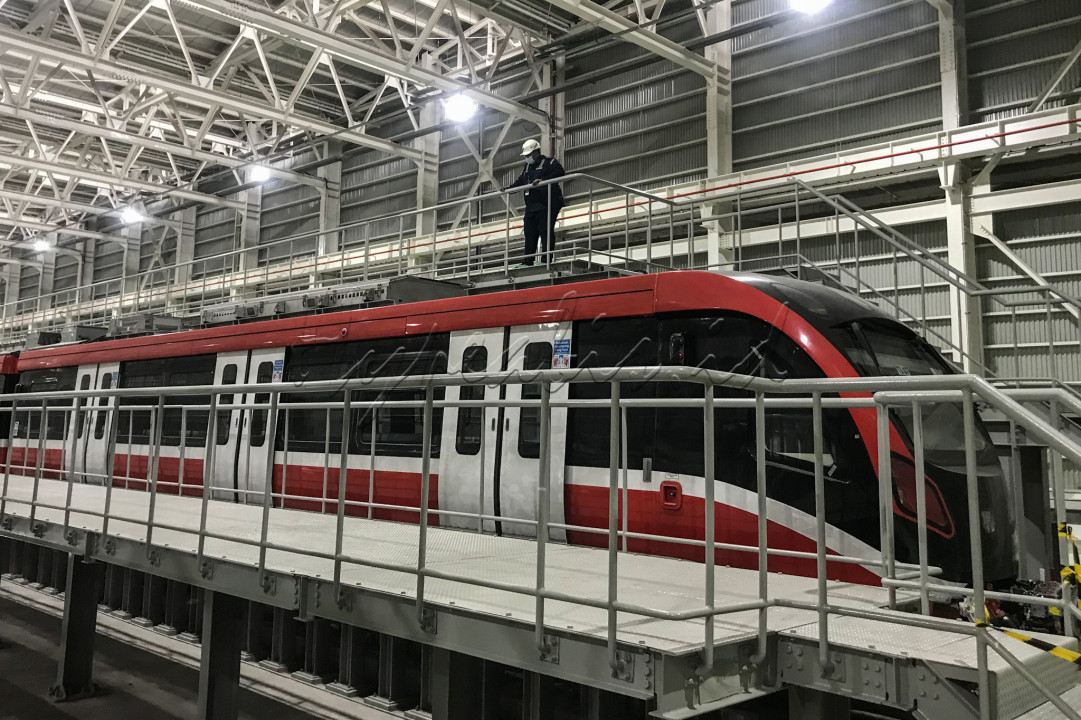 Secara keseluruhan progres penyelesaian proyek LRT Jabodebek tersehut sudah mencapai 88,4 persen.