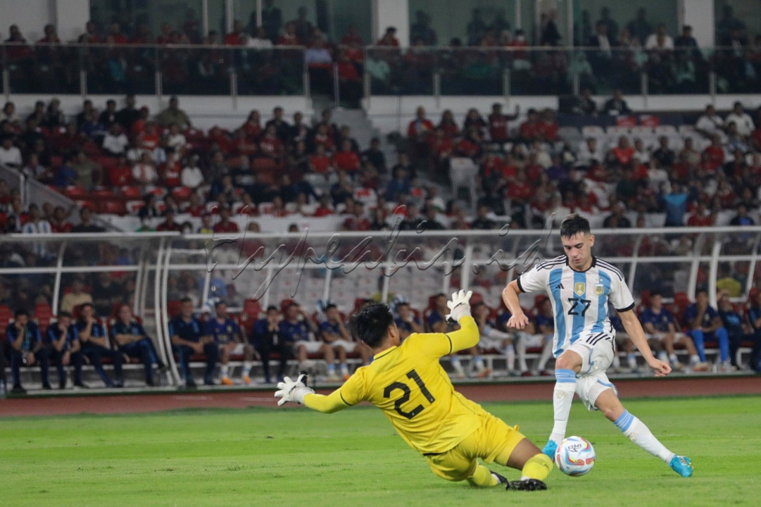 Timnas Indonesia harus mengakui keunggulan Timnas Argentina dengan skor 0-2.<br />
<br />

