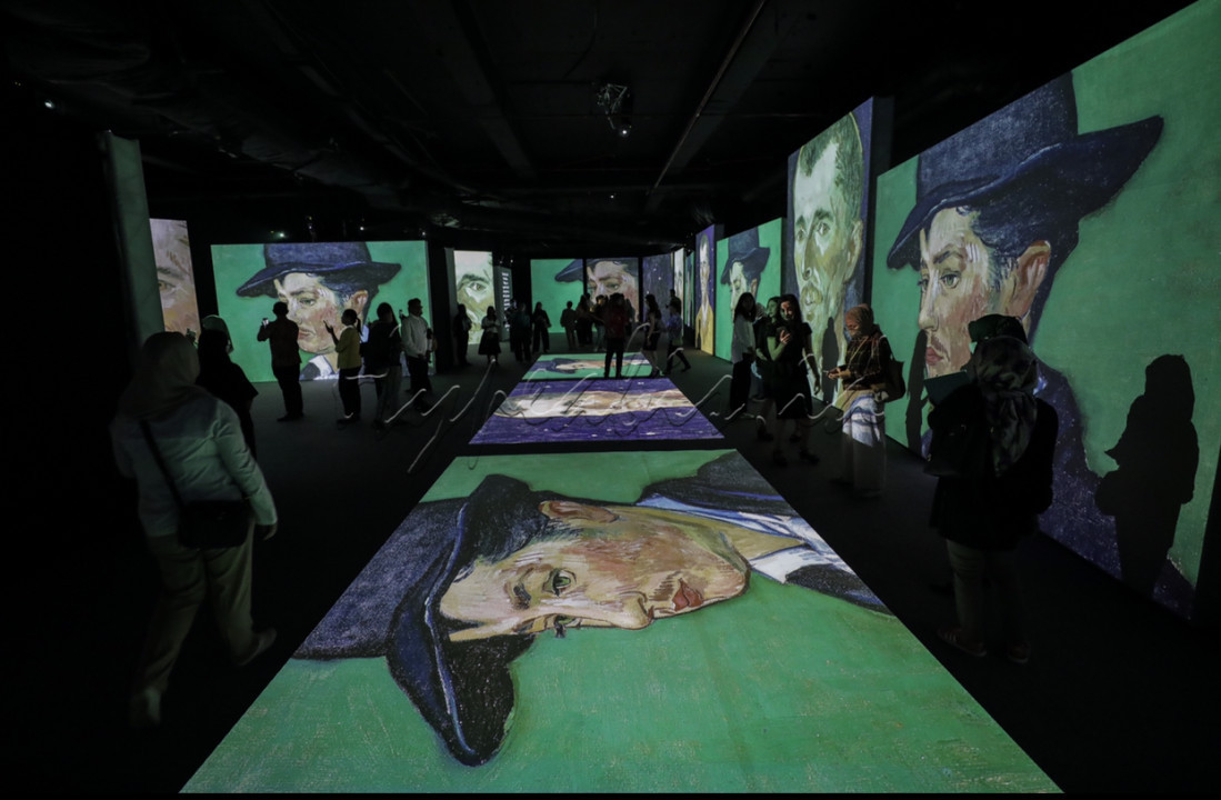 Pameran multisensori tersebut mengadirkan mahakarya seniman Vincent Van Gogh yang berlangsung mulai 7 Juli hingga 9 Oktober 2023.